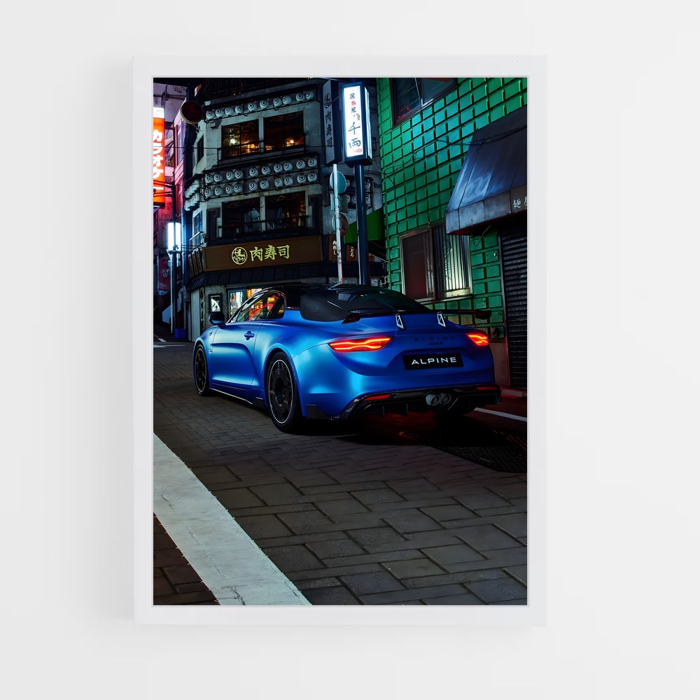 Poster Élégance roues – affiche Alpine (vue 3)